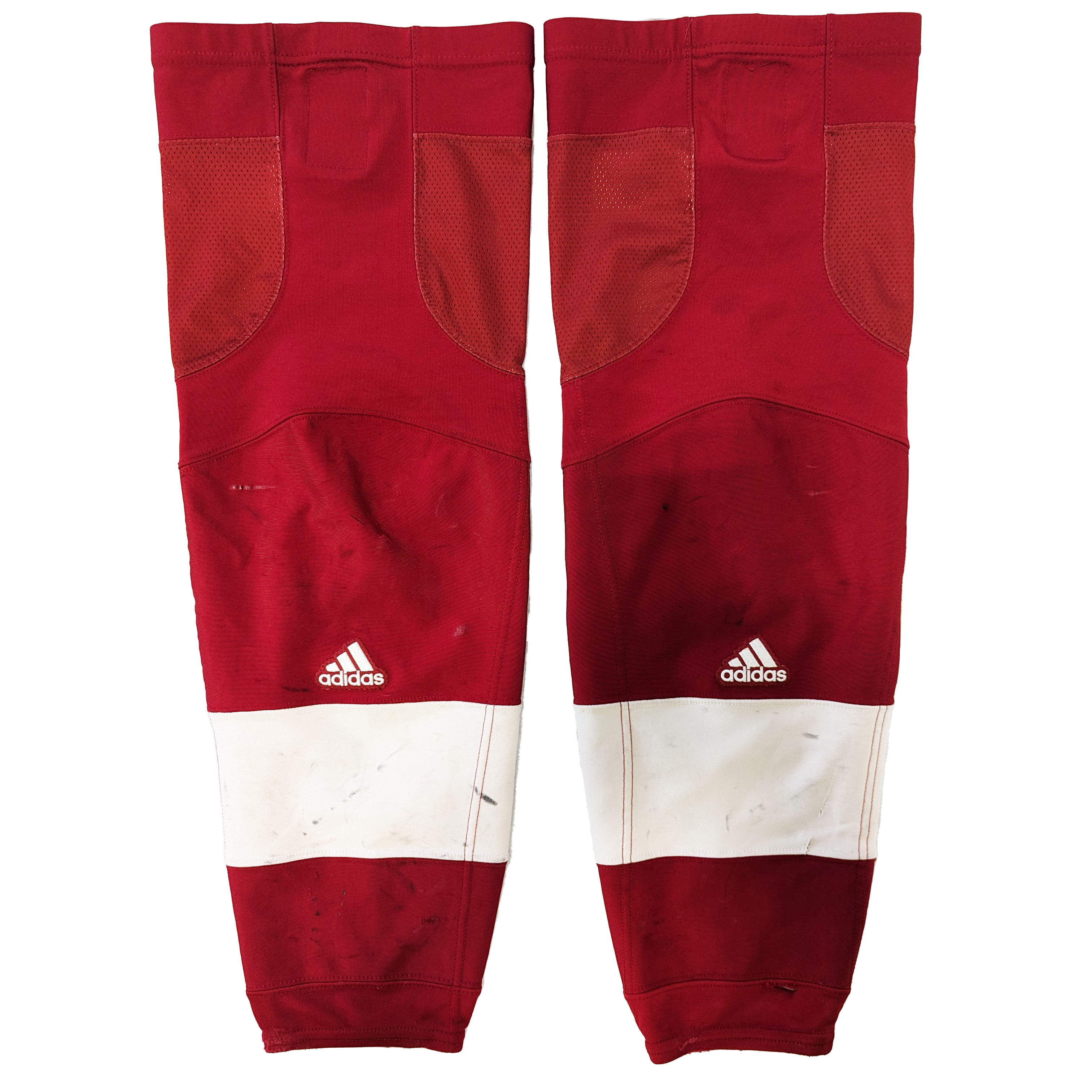 NCAA - Chaussettes de hockey Adidas d'occasion (rouge/blanc)